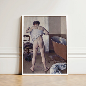 Man at His Bath - Gustave Caillebotte Nude Art Print / Canvas Framed Reproduction Classical Painting Male Figure Indoor Gay, Caillebotte’s