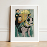 Man in Carriage - Edward Penfield Art Print / Canvas, 12x16’’ / 31x41cm / White Frame / Matboard, Posters Prints & Visual Artwork, Toby Leon