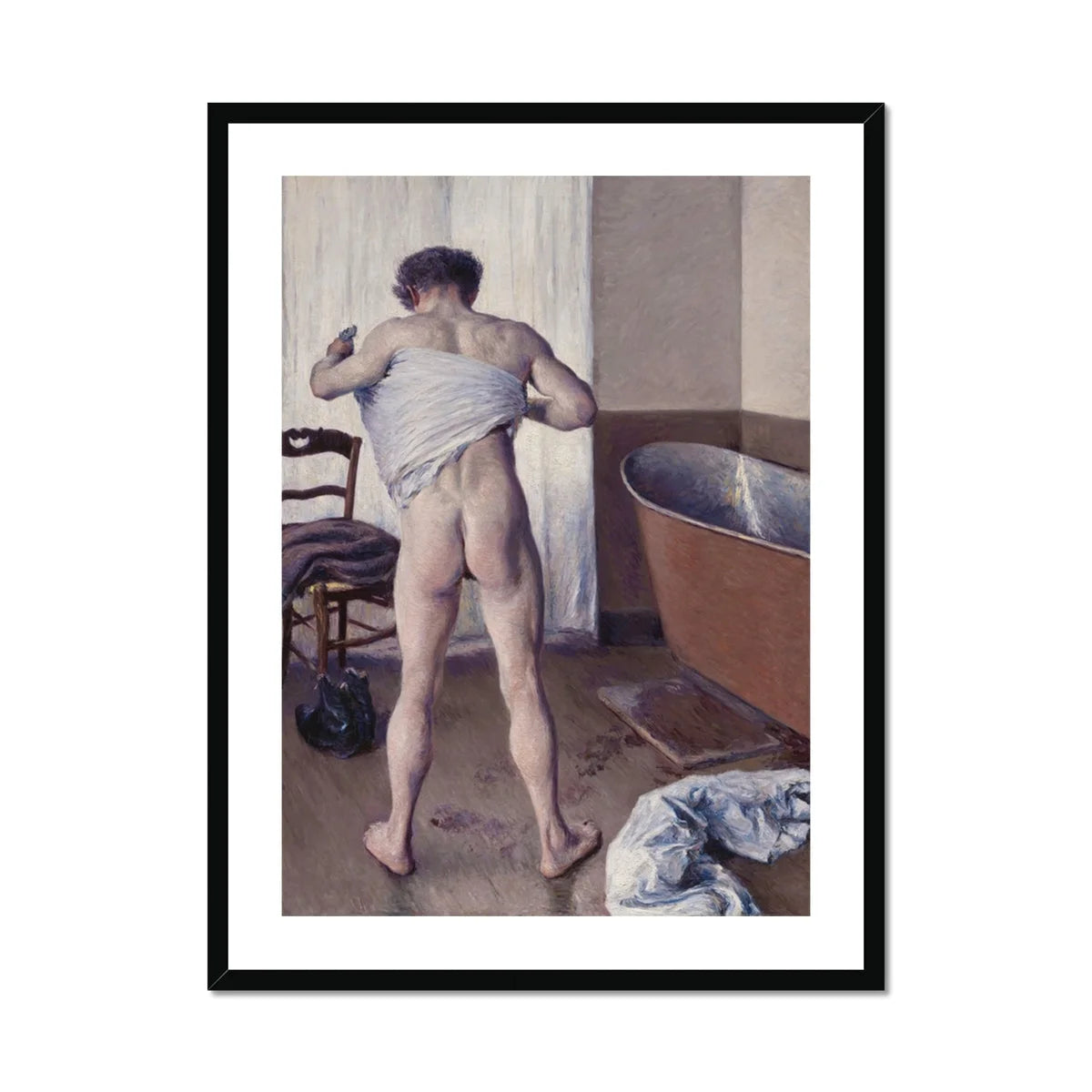 Man at His Bath - Gustave Caillebotte Nude Art Print