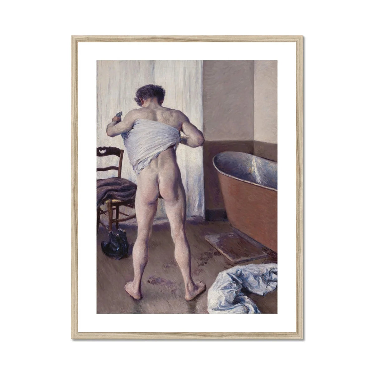 Man at His Bath - Gustave Caillebotte Nude Art Print