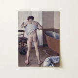 Man at His Bath - Gustave Caillebotte Nude Art Print / Canvas, 12x16’’ / 31x41cm / Unframed / no Border, Posters Prints & Visual Artwork,