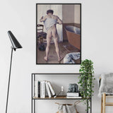 Man at His Bath - Gustave Caillebotte Nude Art Print / Canvas Black-framed Classical Painting Male Figure Gay, Caillebotte’s Prints