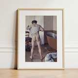 Man at His Bath - Gustave Caillebotte Nude Art Print / Canvas Framed Muscular Classical Painting Style Gay, Caillebotte’s Prints