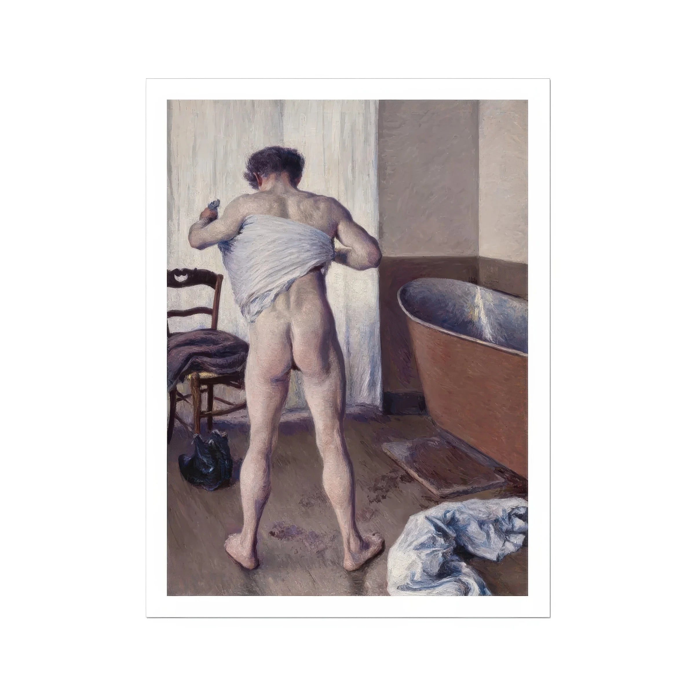 Man at His Bath - Gustave Caillebotte Nude Art Print