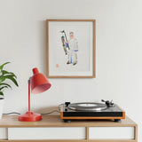Man in Mourning - Manchu Funereal Fashion Art Print, Turntable Wooden Base Black Platter Cabinet