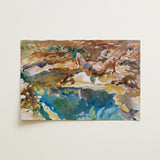 Man and Pool - John Singer Sargent Nude Art Print / Canvas, 18x12’’ / 46x31cm / Unframed / no Border, Posters Prints & Visual Artwork, Toby