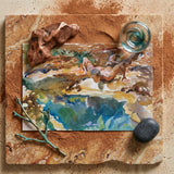 Man and Pool - John Singer Sargent Nude Art Print / Canvas Watercolor Painting Figure Natural Landscape Blended Hues Blue John Singer