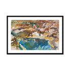 Man and Pool - John Singer Sargent Nude Art Print, Framed Watercolor Painting Horses Motion Water