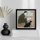 Man Reading a Book - Edward Penfield Art Print / Canvas, Posters Prints & Visual Artwork, Toby Leon