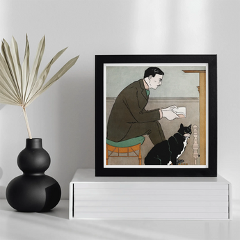 Man Reading a Book - Edward Penfield Art Print / Canvas, Posters Prints & Visual Artwork, Toby Leon
