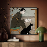 Man Reading a Book - Edward Penfield Art Print / Canvas, Posters Prints & Visual Artwork, Toby Leon