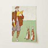 Vintage-style Illustrated Postcard Man Brown Coat Patterned Socks Edward Penfield Art, Queer Coding Meets American Illustration, Print
