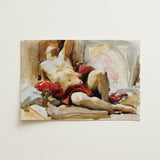 Man with Red Drapery - John Singer Sargent Art Print / Canvas, 18x12’’ / 46x31cm / Unframed / no Border, Posters Prints & Visual Artwork,