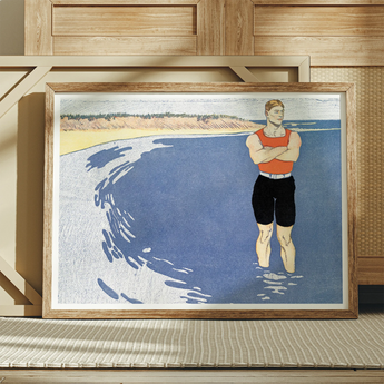 Man Standing in the Sea - Edward Penfield Art Print / Canvas, Posters Prints & Visual Artwork, Toby Leon