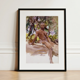 Man and Trees - John Singer Sargent Art Print / Canvas, John Singer Sargent, Singer Sargent Nude, Sargent Nude Art