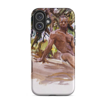 Man and Trees - John Singer Sargent Iphone Case, 16 Plus / Matte, Phone Case Nude Male Figure Painting