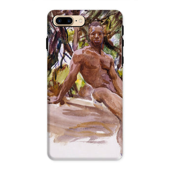 Man and Trees - John Singer Sargent Iphone Case, 8 Plus / Matte, Phone Case Artistic Painting Nude Male Figure Natural