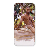 Man and Trees - John Singer Sargent Iphone Case, x / Matte, Phone Case Artistic Painting Nude Male Figure Natural