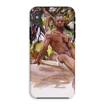 Man and Trees - John Singer Sargent Iphone Case, Xs / Matte, Phone Case Artistic Painting Nude Male Figure Natural