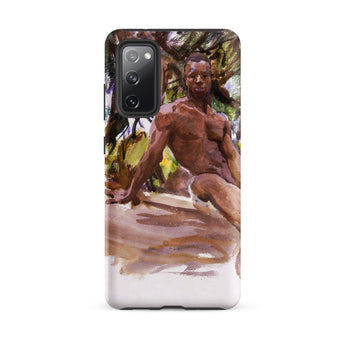 Man and Trees - John Singer Sargent Samsung Case, Galaxy S20 Fe / Matte, Phone Case Painted Muscular Dark-skinned Man Natural