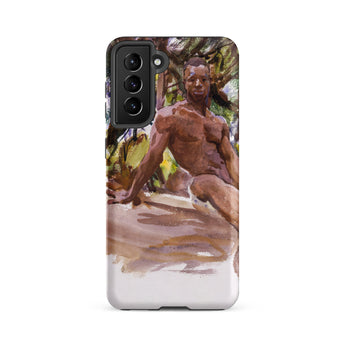 Man and Trees - John Singer Sargent Samsung Case, Galaxy S21 Fe / Matte, White Phone Case Painted Nude Male Figure