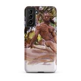 Man and Trees - John Singer Sargent Samsung Case, Galaxy S21 Plus / Matte, Smartphone Case Artistic Partially Clothed Man