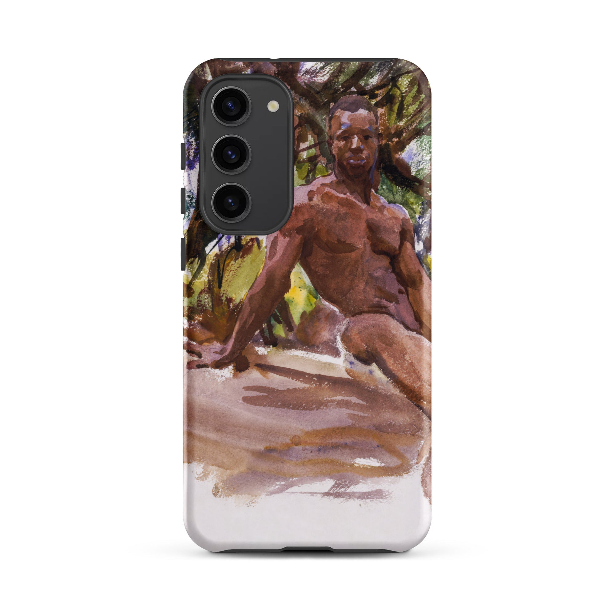 Man and Trees John Singer Sargent Samsung Case, Galaxy S23 Plus / Matte, Smartphone Case Painted Shirtless Man