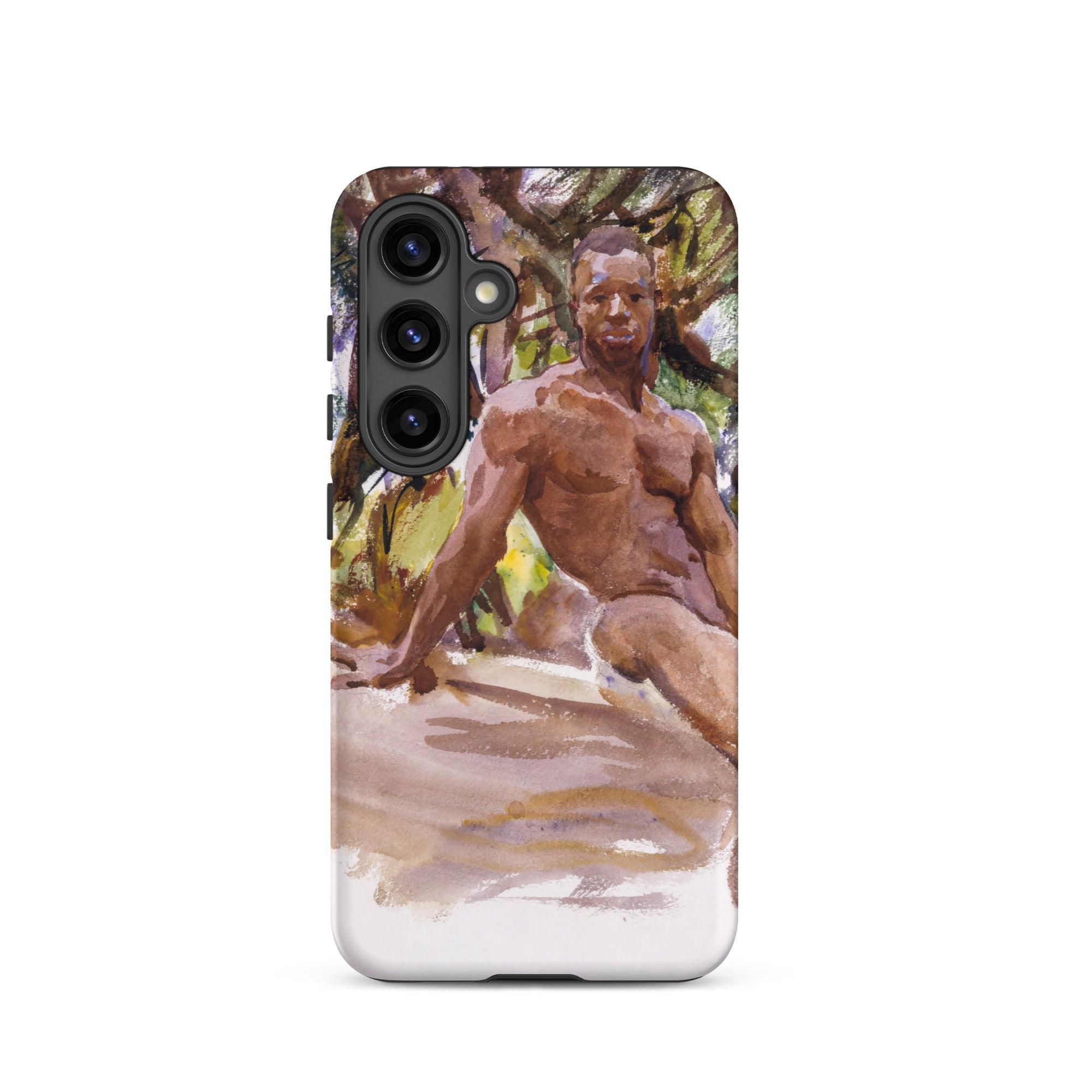 Man and Trees John Singer Sargent Samsung Case, Galaxy S24 / Matte, Smartphone Case Painted Shirtless Man