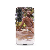 Man and Trees - John Singer Sargent Samsung Case, Galaxy S25 / Matte, White Smartphone Case Artistic Painting Shirtless Man