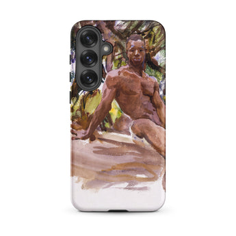 Man and Trees - John Singer Sargent Samsung Case, Galaxy S25 Plus / Matte, White Smartphone Case Painted Muscular Man