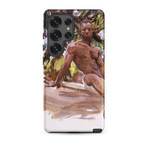 Man and Trees - John Singer Sargent Samsung Case, Galaxy S25 Ultra / Matte, Smartphone Case Painted Depiction Shirtless Man