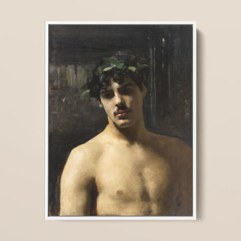 Man Wearing Laurels - John Singer Sargent Art Print / Canvas, 12x16’’ / 31x41cm / White Frame, Posters Prints & Visual Artwork, Toby Leon