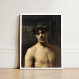 Framed Reproduction Classical-style Portrait Painting Young Man Dark John Singer Sargent, Art, Sultry Allure