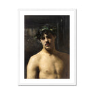 Man Wearing Laurels - John Singer Sargent Art Print, Classical Portrait Painting Bare-chested Figure Laurel Wreath