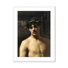 Man Wearing Laurels - John Singer Sargent Art Print, Classical Portrait Painting Bare-chested Figure Laurel Wreath