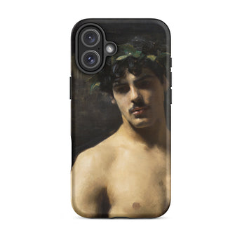 Man Wearing Laurels - John Singer Sargent Iphone Case, 16 Plus / Matte, Phone Case Classical Art