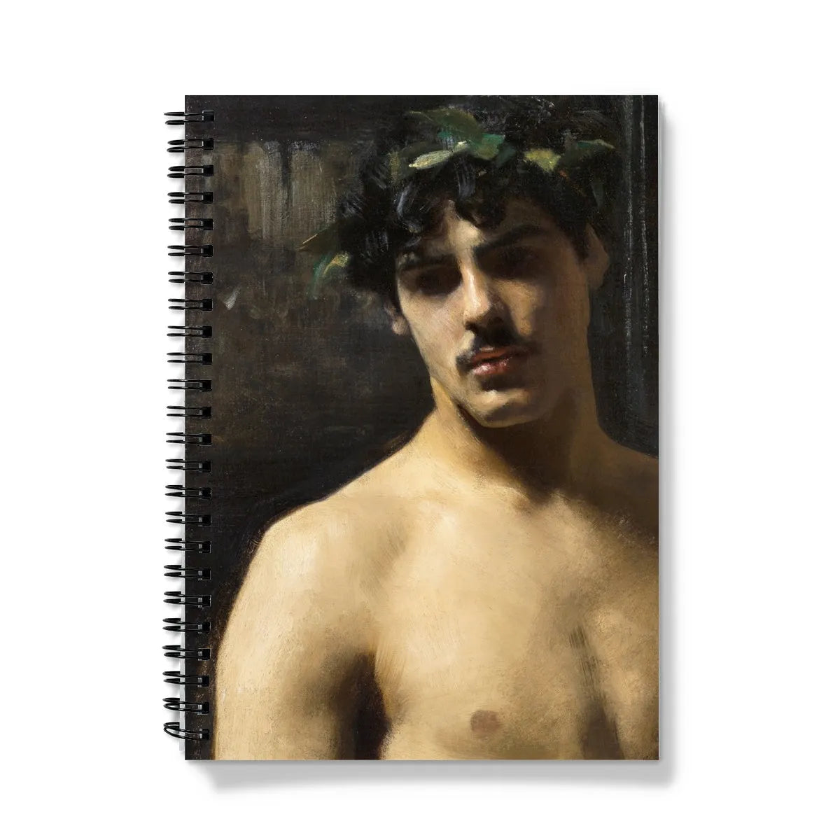 Man Wearing Laurels By John Singer Sargent Notebook - A5 / Graph - Notebooks & Notepads - Aesthetic Art