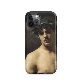 Man Wearing Laurels - John Singer Sargent Phone Case Iphone 12 Pro / Matte Phone Case Classical Painting Man John Singer Sargent,