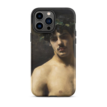 Man Wearing Laurels - John Singer Sargent Phone Case Iphone 13 Pro Max / Matte Phone Case Classical Art John Singer Sargent,