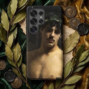 Man Wearing Laurels - John Singer Sargent Phone Case Black Phone Case Classical Painting Young Man Dark John Singer Sargent,