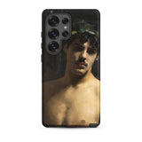 Man Wearing Laurels - John Singer Sargent Phone Case Samsung Galaxy S25 Ultra / Matte Black Phone Case Classical Painting Young Man Dark