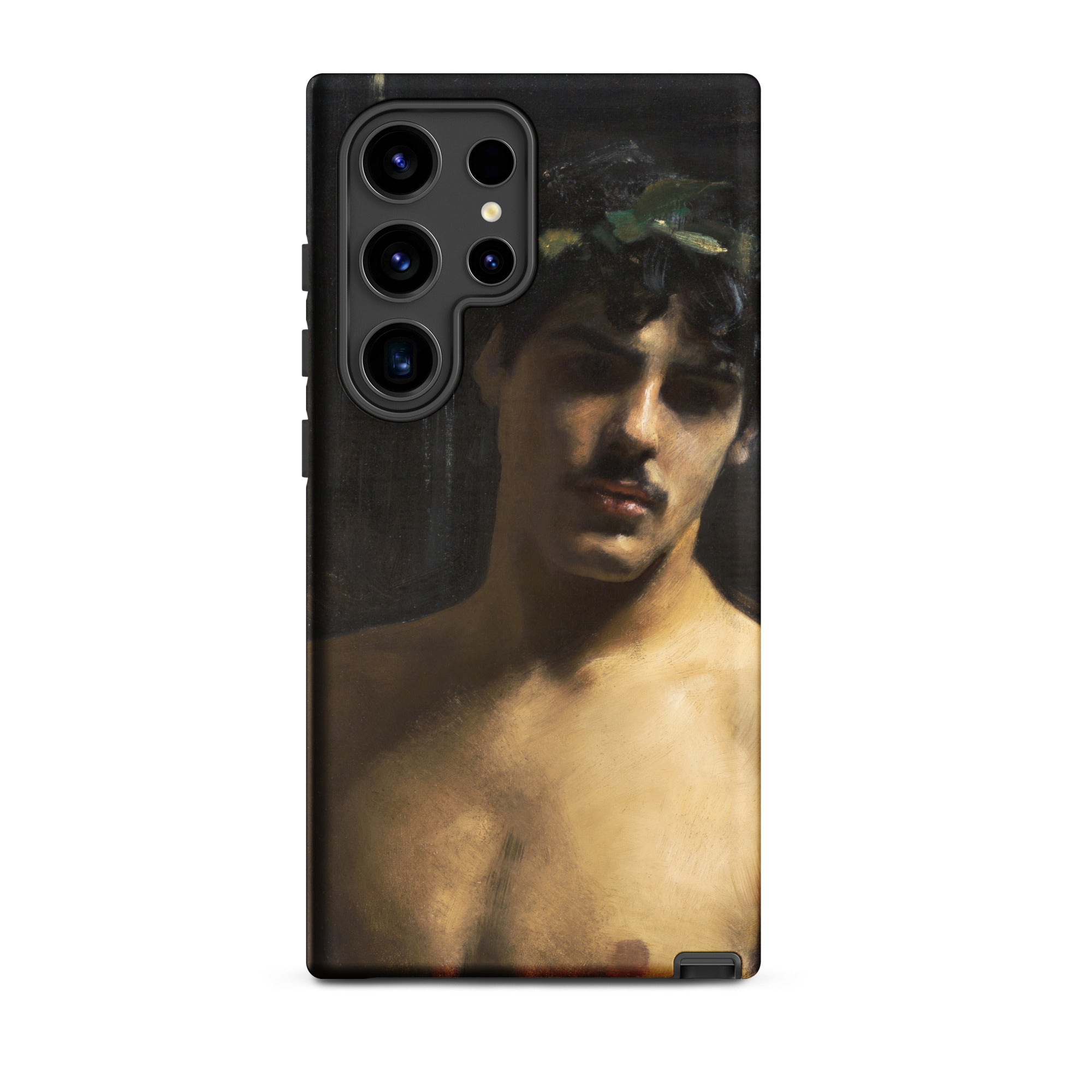 Man Wearing Laurels John Singer Sargent Samsung Case, Galaxy S24 Ultra / Matte, Smartphone Painted Man Leafy Crown Case