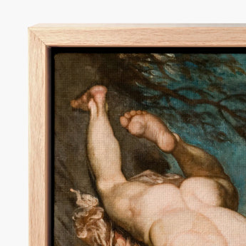 Manlius Hurled from the Rock - William Etty Art Print / Canvas Light Wood-framed Classical Painting Bare Feet Etty’s Dramatic, Marcus