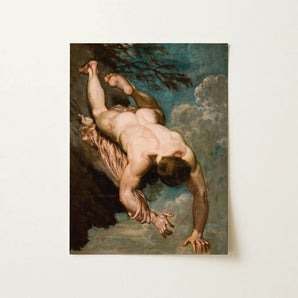 Manlius Hurled from the Rock - William Etty Art Print / Canvas, 12x16’’ / 31x41cm / Unframed / no Border, Posters Prints & Visual Artwork,