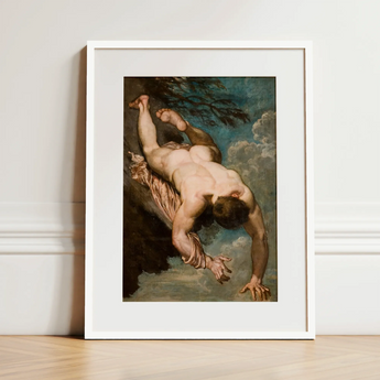 Manlius Hurled from the Rock - William Etty Art Print / Canvas, 12x16’’ / 31x41cm / White Frame / Matboard, Posters Prints & Visual