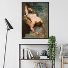 Manlius Hurled from the Rock - William Etty Framed Canvas Posters Prints & Visual Artwork