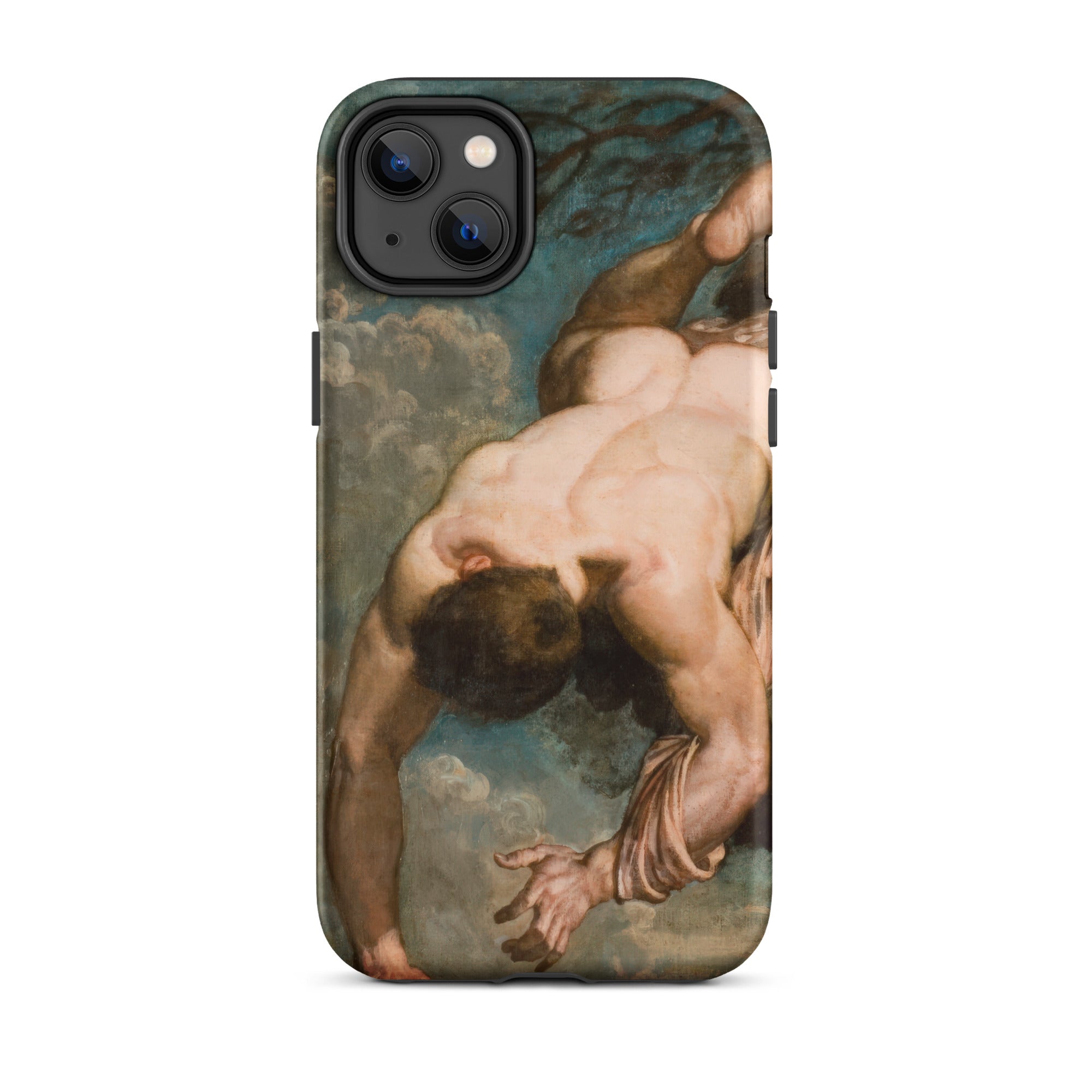 Manlius Hurled from the Rock William Etty Iphone Case, 14 Plus / Matte, Artistic Phone Case