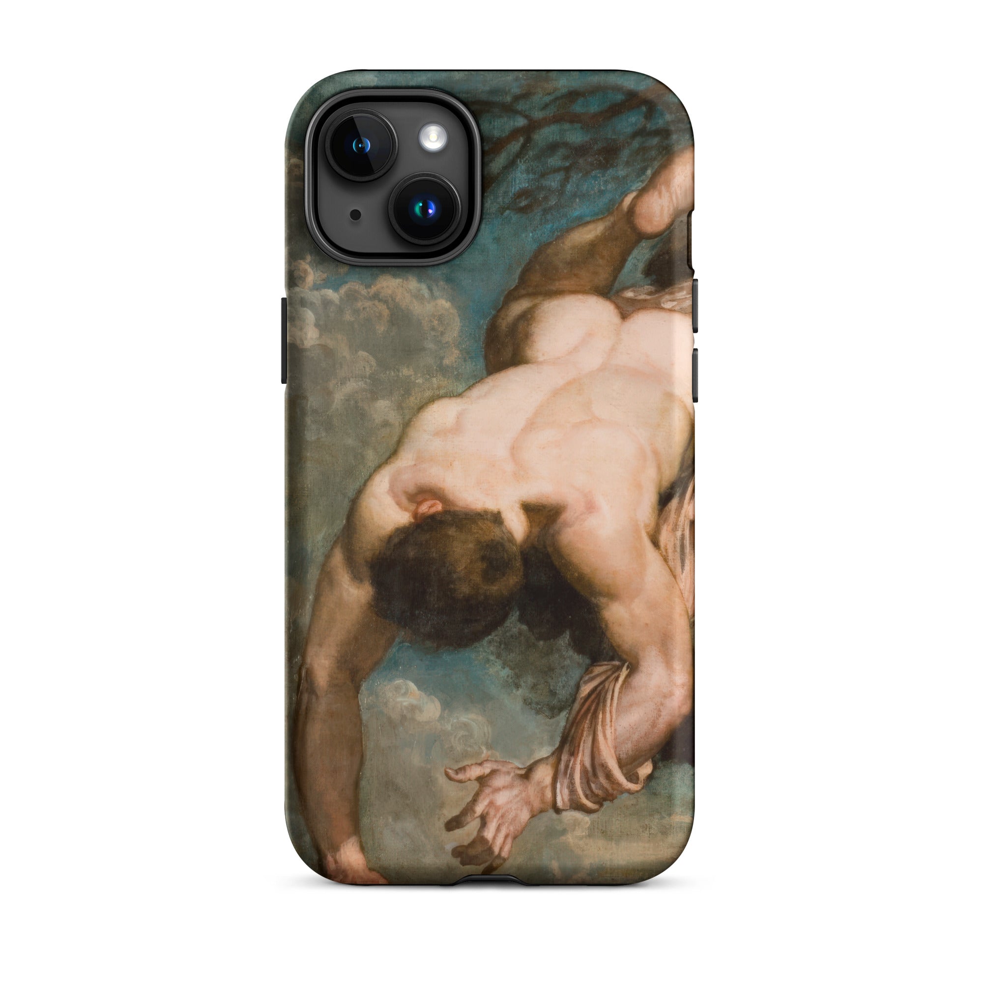 Manlius Hurled from the Rock William Etty Iphone Case, 15 Plus / Matte, Phone Case Classical Art