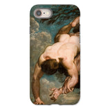 Manlius Hurled from the Rock - William Etty Iphone Case, 8 / Matte, Phone Case Classical Painting Nude Figure Dramatic Pose