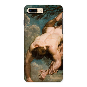 Manlius Hurled from the Rock - William Etty Iphone Case, 8 Plus / Matte, Phone Case Classical Painting Nude Figure Dramatic Pose